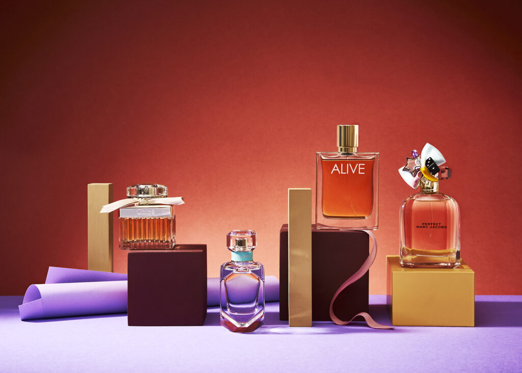 Editorial and commercial fragrance images. Still Life Shoot. Bold Colours. All credits to Charlie Goodge Photography